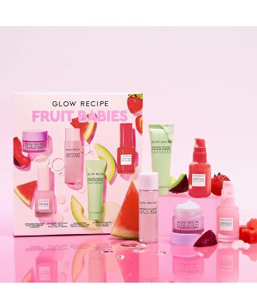 Glow Recipe Mini Travel Size Beauty Essentials Kit - Avocado Cleanser, Niacinamide Serum, Pore-Tight Toner, Salicylic Serum, Hyaluronic Cream (5 Count) - Buy Online on GoSupps.com