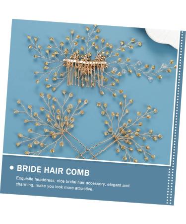 minkissy 2 Sets Bridal Headwear Bridal Hair for Wedding Bridal Hair Clip Bride Hair Decor Pearl Headpiece Hair Pin Wedding Hair Decoration Zinc Alloy Hair Comb Women's European and American - Buy Online on GoSupps.com