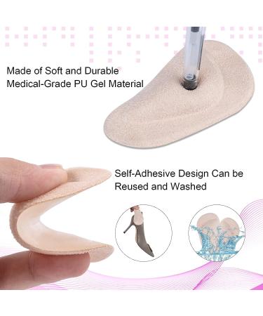 Women's Arch Support Insoles - 6 Pairs for Flat Feet & Plantar Fasciitis | Gel Sticky Pads for High Arch Support | 0.47in Height | Reusable Cushions - Clear - Buy Online on GoSupps.com