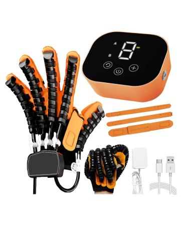 Rehabilitation Robot Gloves Upgrade Stroke Hand Therapy Equipment Automatic Hand Trainer Gloves with USB Chargeable for Hand Paralysis Stroke Patients Left Hand Medium