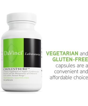 DAVINCI Labs CholestSure Supplement - Supports Cardiovascular Function - Helps Maintain Healthy Cholesterol Levels in a Normal Range - with CoQ10 - Gluten Free - 90 Vegetarian Capsules - Buy Online on GoSupps.com
