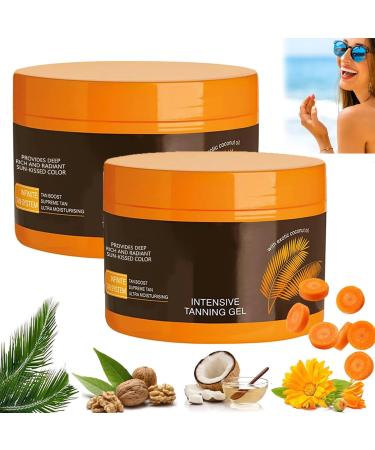 Luxury Intensive Tanning Accelerator Cream,Tanning Gel,Natural Tanning Accelerator Cream,Tanning Cream for Instant Tan, Achieve A Natural Tan with Natural Ingredients (2pcs)
