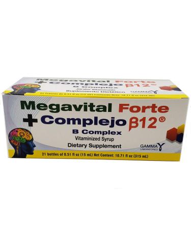 Megavital Forte + Complejo B12 Jarabe Vitaminado 21 Bottles of 15 ml