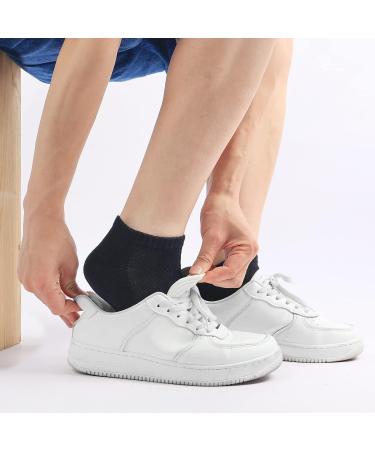 Blu Ninfee Sneaker Socks for Men & Women - 10 Pairs Breathable Short Sports Socks Cotton Running Socks Unisex Sizes 39-42 in Black & Grey - Buy Online on GoSupps.com