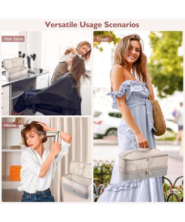 Hair Dryer Bag Dual Layer Hair Dryer Case Waterproof Zippered Blow Dryer Bag with Top Handle Portable 15.4x5.5x5.5in Hair Dryer Travel Bag Cosmetic Bags - Buy Online on GoSupps.com