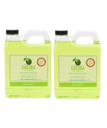 Cucina Purifying Hand Wash Refill  33.8 Oz Plastic Jug (2  Lime Zest)