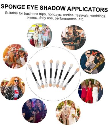 SOESFOUFU 20pcs Latex Eye Shadow Stick Makeup Double-ended Eye Shadow Brush Sponge Plastic - Buy Online on GoSupps.com