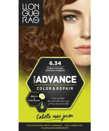 Llongueras Color Advance Permanent Coloration Number 6.34 Golden Dark Blonde