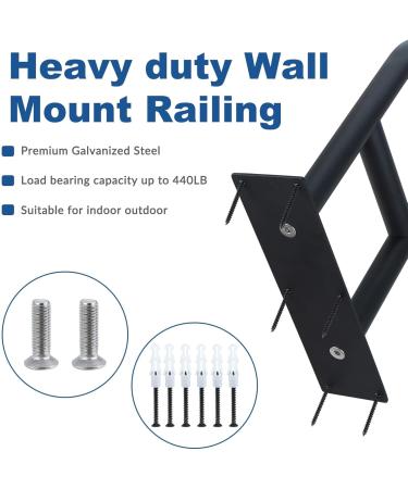 Railings Handrails for Outdoor Steps 22.8" Safety Grab Bar for Stairs Wall Mounted Stair Railing for Garage Entry Steps Stair Interior or Exterior Stairway - Buy Online on GoSupps.com