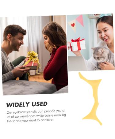 DOITOOL Accessories Brow Makeup Supplies Brow Shaping Template Brow Stencil Brow Template Makeup Tools Make up Auxiliary 17.3x5.9cm Yellow - Buy Online on GoSupps.com