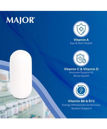 MAJOR Tab-A-Vite Multivitamin Tablets - Gluten-Free Multivitamin for Adults Supports Overall Health Multimineral Supplement 1000 Count - Buy Online on GoSupps.com