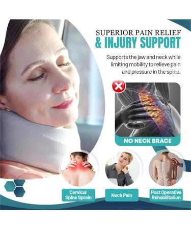 Painkil Neck Brace Soft Cervical Collar Neck Brace for Neck Pain and Support Neck Brace for Sleeping Neck Traction Device Neck Brace for Neck Pain and Support for Women (Dark Blue) - Buy Online on GoSupps.com