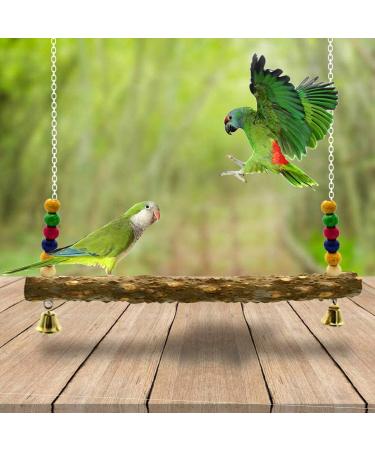 NCTP Handmade Chicken Swing Toy with Natural Wooden Perch Stand for Hens - Perfect for Parrots, Macaws, and Bird Training - Buy Online on GoSupps.com