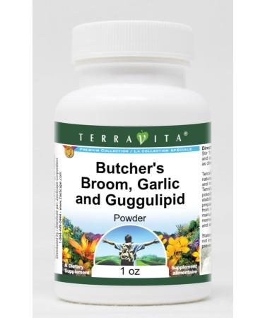Butcher's Broom Garlic and Guggulipid Powder (1 oz ZIN: 517344)
