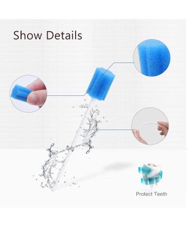 250 Pack Wellgler Disposable Oral Swabs - Sterile Sponge Mouth Swabs, Blue Plum Shape - Buy Online on GoSupps.com