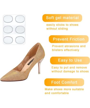 18 Pairs Heel Inserts & Grips with Silicone Pads - Forefoot Heel Cushion for Loose Shoes - Toe Filler Inserts for Shoe Size Reducer (Exquisite Style) - Buy Online on GoSupps.com