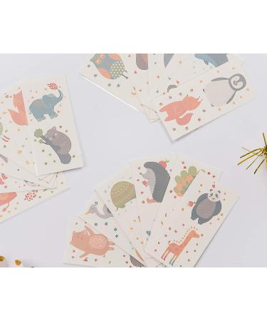 PapaKit Cute Zoo Animals Temporary Tattoo Set - 36 Fake Tattoos for Kids Birthday Party Favors | Non-Toxic, Food Grade, Safe & Removable - Buy Online on GoSupps.com