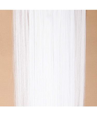 SILK-CO 26 8PCS Clip in Hair Extensions White 26 Inch Straight - 100% Synthetic Hair Piece for Full Head - Long Straight #White - Buy Online on GoSupps.com