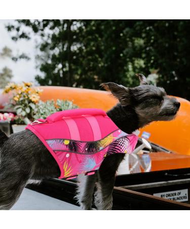 CIT TOILE Dog Life Vests Dog Life Jackets Dog Floatation Vest for Small Medium Large Dog Doggie Floating Aids with High Buoyancy and Lift Handle L Large Pink Print - Buy Online on GoSupps.com