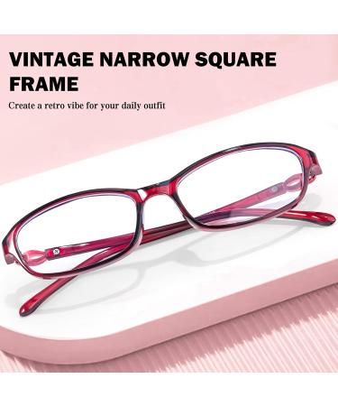SIPHEW Fashion Y2K Fake Glasses for Women | Trendy Clear Cosplay Eyewear & Anti-Blue Light Protection - A3 Clear Red - Buy Online on GoSupps.com