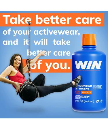 WIN Activewear Laundry Detergent - Preserve Elastic, Brighten Colors, Remove Odors - For Gym & Sports Uniforms - Active Fresh (Blue) - Buy Online on GoSupps.com