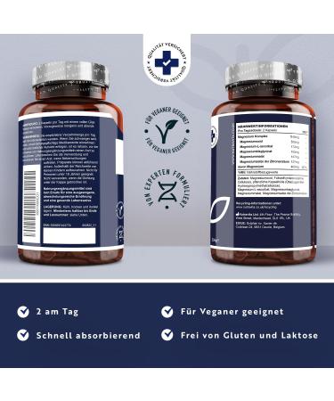 Buy Nutravita Magnesium Complex 240 Capsules - 400mg Daily Dose - Vegan High-Dose Formula with Citrate Bisglycinate & More - International Shipping Available - Buy Online on GoSupps.com