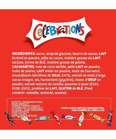 CELEBRATIONS | Assortment of mini chocolates SNICKERS TWIX MARS MALTESERS BOUNTY GALAXY MILKY WAY | about 700g of delicious - Buy Online on GoSupps.com