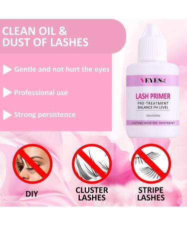 VEYES INC Lash Primer for Eyelash Extensions - 15ml Professional Formula | Easy Oil & Protein Removal | Enhances Adhesive Bonding Power - Buy Online on GoSupps.com