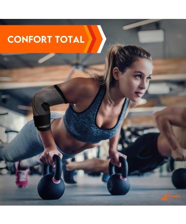 Buy Hyperz Compression Sports Elbow Brace - Adjustable Non-Slip Support for Weightlifting Tennis Golf & More - Breathable Multi-Size Elbow Support for Men & Women - Epicondylitis & Tendonitis Relief - Buy Online on GoSupps.com