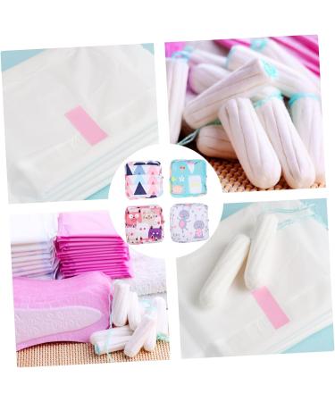 4pcs Menstrual Pad Storage Bag Set | Zip Lock Organizer Pouch for Women | Cotton Portable Travel Case | Pad Holder with Zipper - Buy Online on GoSupps.com