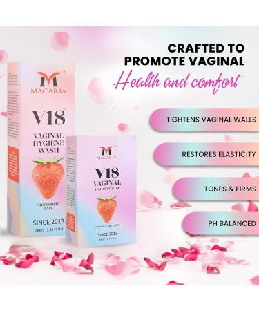 MACARIA V18 Vaginal Pussy Tightening Oil & Wash for Women | Enhance Intimacy & Confidence - Buy Online on GoSupps.com