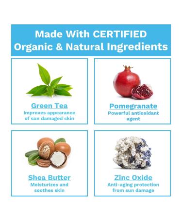 Block Island Organics Natural Face Moisturizer SPF 30 - Broad Spectrum UVA/UVB Protection - Anti-Aging Sunscreen - EWG Recommended - Non-Toxic - Made in USA - 3.4 OZ - Buy Online on GoSupps.com