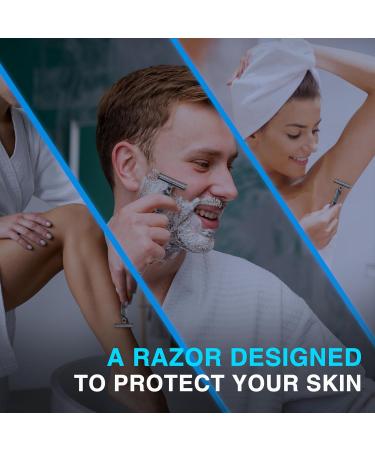 Luxury Aluminum Double Edge Safety Razor - Smooth Shave Travel Razor & Custom Handle - Made in USA - Buy Online on GoSupps.com
