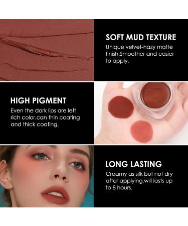 FOCALLURE Velvet-Hazy Matte Dual-Use Cheek Lip Mud - High Pigment Lipstick Blush - Buy Online on GoSupps.com