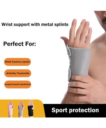 Wrist Splint Brace for Carpal Tunnel Relief | Joint Pain Support Stabilizer | Adjustable Strap for Arthritis Tendonitis | Left Hand Grey - Buy Online on GoSupps.com