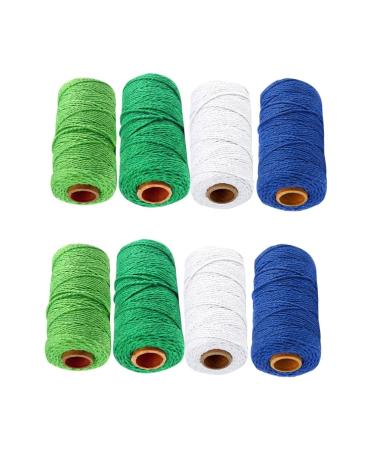Coheali 8 rolls natural cooking yarn bakery yarn nylon cord knitting cord for tinkering macrame accessories.