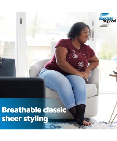 Buy Absolute Support Compression Tights for Women | Class 2 (20-30 mmHg) | Opaque Graded Stockings for Varicose Veins & Lymphedema - Black Medium - Buy Online on GoSupps.com