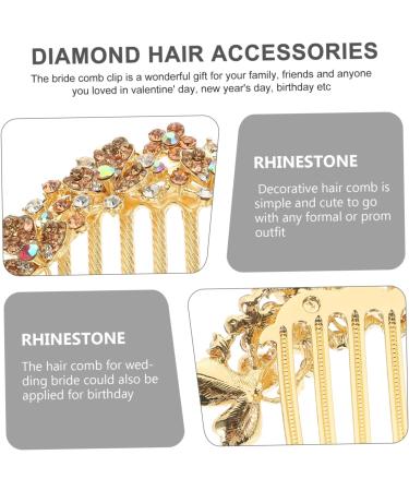 DOITOOL crystal flower Hair up mosaic spring the flowers hair combs for wedding bridal hair accessories wedding hair comb hair accessories women's wedding hair clips for brides - Buy Online on GoSupps.com