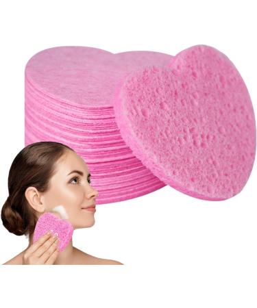 Heart Shaped Face Sponge Cosmetic Spa Sponges Made of Wood Pulp 50 Pieces Facial Cleansing Sponge Compressed Makeup Remover Sponge Facial Cleansing Facial Cleansing Pad Heart Shape Pink - Buy Online on GoSupps.com