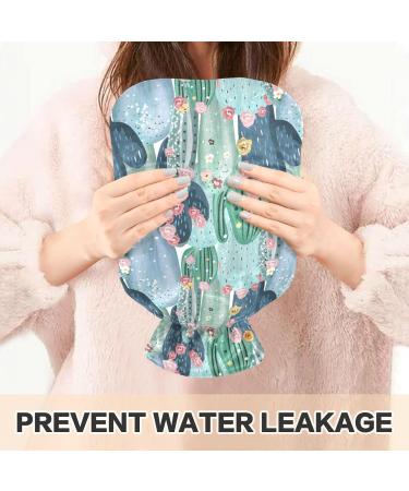 NAANLE 2L Hot Water Bottle with Floral Cactus Cover - Relief for Menstrual Cramps & Pain Heat & Cold Therapy - Buy Online on GoSupps.com