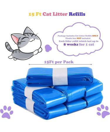 TiooDre Cat Litter Refills Bag for Litter Genie Refill Bags 15 Ft Cat Genie Refill Cat Litter Refill Cat Litter Disposal Bin Refills Compatible with Litter Genie Litter Locker 10Pack (No Cartridge) - Buy Online on GoSupps.com