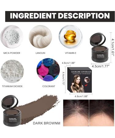 Hairline Powder Hair Shadow Powder Dark Gray Hair Root Dye Shadow Cover Hair Root Concealer For Makeup for Men and Women Hair Root Dye with Mirror and Puff Dark Brown - Buy Online on GoSupps.com