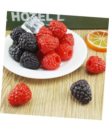 HOMSFOU 80 Pcs Simulation Raspberry Home Decor Tablescape Decor Toy's for Kids Desktop Decor Kids Decor Light House Decorations for Home Toys for Kids Kid Toy Kids Toy Fruit Cake Pvc Child - Buy Online on GoSupps.com