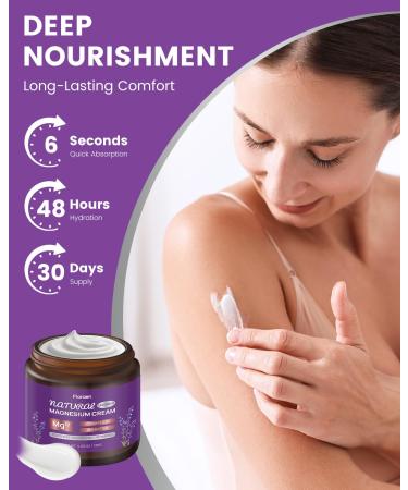 Fioraen Magnesium Lotion for Sleep Magnesium Cream(300mg/tsp) for Muscle Relief Magnesium Butter for Deep Hydration with Lavender Oil Shea Butter Vitamins E & D3 Gentle for Kid - Buy Online on GoSupps.com