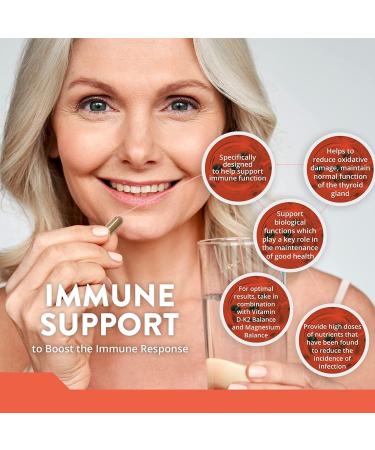 TRUE PROTOCOLS - Immune Support - Quercetin (400mg) + Bromelain (50mg) + Zinc (15mg) + Selenium (100mcg) - 90 Bioavailable Capsules For Optimal Immune Function Support Oxidative Stress Reduction Thyroid & Overall Health - Immune System Booster for Adults  - Buy Online on GoSupps.com