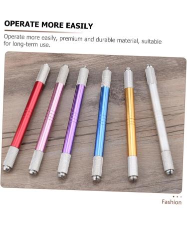 Gogogmee 7pcs Embroidery Pen Microblading Eyebrow Pen Eyebrow Needle Pen Pen Aluminum Alloy - Buy Online on GoSupps.com