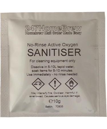 5X No-Rinse Steriliser 10g with Active Oxygen for Homebrew and Household sanitising - Buy Online on GoSupps.com
