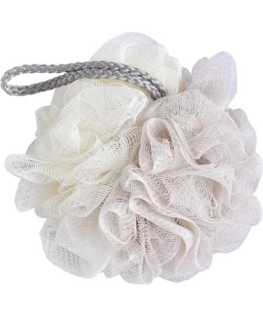 SHOW YONG Exfoliating Shower Sponge 1 Pack - Large Body Mesh Brush - Shower Puff for Bathroom - 50g - Blue/White - Buy Online on GoSupps.com