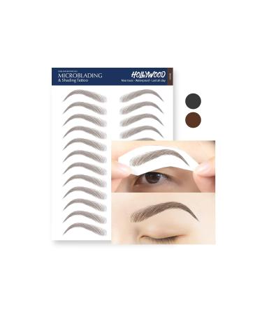 Bliss and Beyond USA Waterproof Eyebrow Tattoo Stickers - Real Hair Stroke Look for Hair Replacement, Solution for Hair Loss - Bushy Tinted Eyebrow Tattoos (Dramatic Hollywood Brown) - Buy Online on GoSupps.com