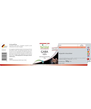 Fairvital | GABA 100% Powder 300g - BOX for 200 Days - Highly Dosed - VEGAN - Gamma-aminobutyric - Buy Online on GoSupps.com